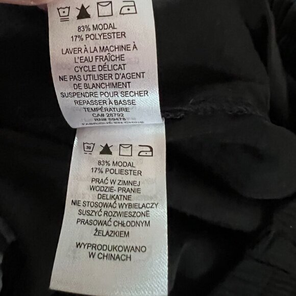 JOIE Black Elastic Waist Relaxed Fit Lightweight Cargo Button Zip Jogger Pants M - Picture 7 of 7